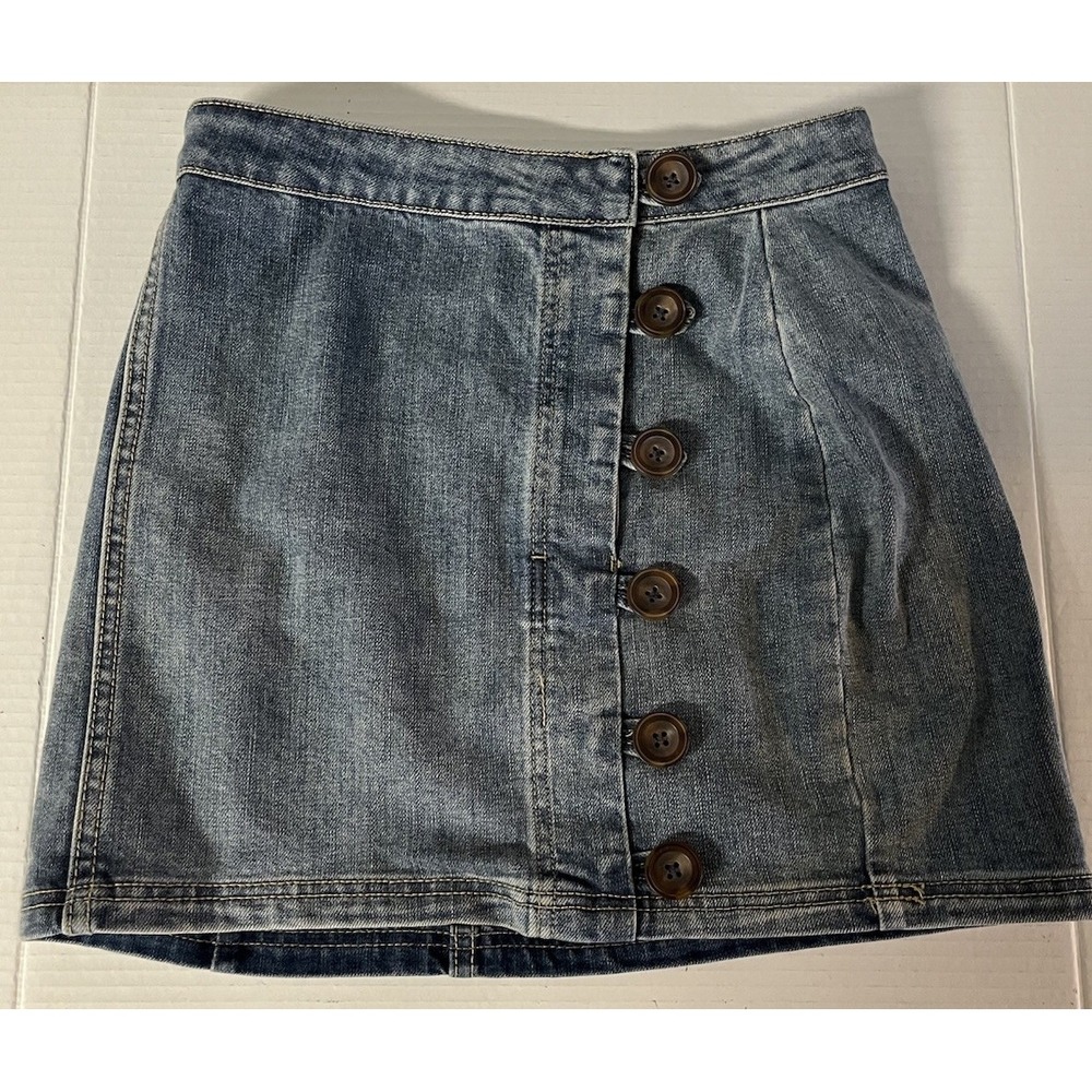Wishlist Jean Skirt Sz Small Button Front